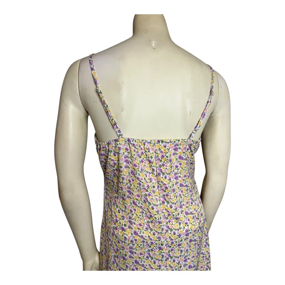 Cupshe Womens Casual Dress Midi Floral Ruched Cottage Romantic M - Picture 5 of 6